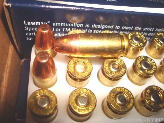 Speer Lawmen 9mm 115 grain FMJ Brass - 50 rounds